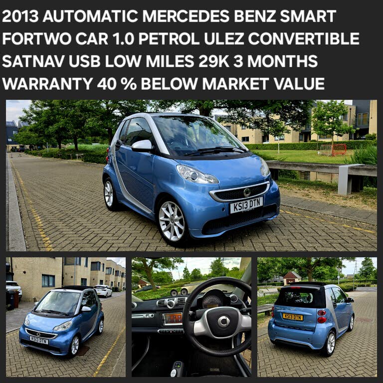 2013 Smart fortwo 1.0 Passion (71bhp) Cabriolet